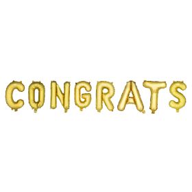 Gold CONGRATS Mylar Balloon