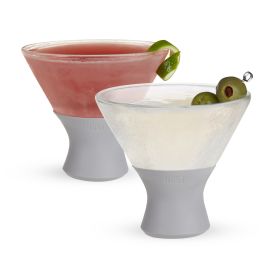 Glass FREEZE™ Martini Glass (set of two) in Gray by HOST®