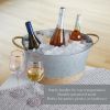 Jute Rope Wrapped Galvanized Tub by Twine®