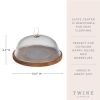 Modern Manor Slate & Acacia Cheese Board w/ Dome by Twine Li