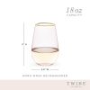 Rose Crystal Stemless Wine Glass Set by Twine®