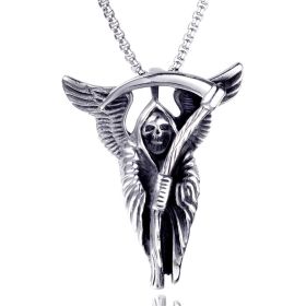 Stainless Ornament Skull Death Sickle Pendant Cool Accessories