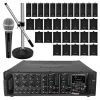 5 Core 4000W PA System Outdoor Indoor Commercial Industrial Grade Paging Kit w/ 32 Wall Speakers - Packet Amp 200