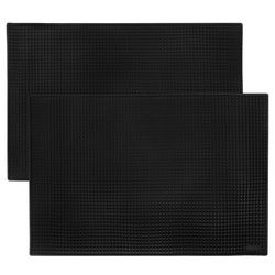 18" x 12" Black Bar Mats, 2-pack