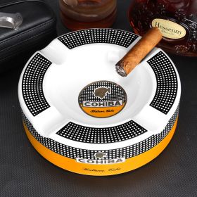 COHIBA Ashtry Ceramic 4 Slot Holder Cigar Ashtrays Portable Official Home Ash Tray Smoking Accessories