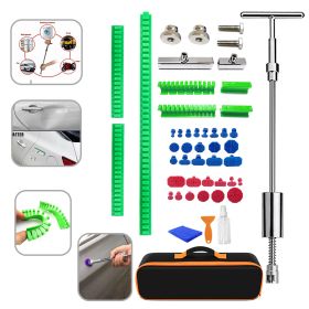 48-piece T-bar paint-free auto body Repair Tool Kit Dent Remover Kit - 2-in-1 T-remover Repair Tool Auto body Motorcycle refrigerator and hail dent re