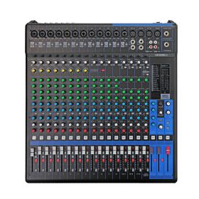 5 Core Audio Dj Mixer • 20 Channel Professional Stereo Sound Board Console • w 24 SPX Effect • USB • 48V Phantom Power for Studio Recording Podcasting