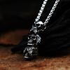 Men's Steel Warrior Punk Style Stainless Steel Skull Pendant