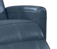 Modern Electric Leather Recliner Chair with Gentle Lower Lumbar Massager for Living Room Home Theater Bedroom Blue 1pc