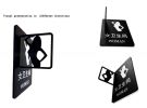 Man Bathroom Sign Shopping Mall Wall Sign Double Sided Acrylic Sign for Office Building