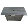 24" H x 54" W Steel Outdoor Fire Pit Table with Lid