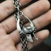 Women's Vintage Titanium Steel Skull Mask Shape Pendant