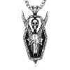 Stainless Steel Sheep Head Skull Pendant Punk