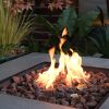 500000 BTU, CSA Certification Square Gas Fire Table ,Contain 5 kg Lava Stone And Rainproof Cover,Magnesium Oxide Wood Grain Surface Finished,