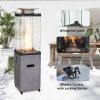 16 Inch x 61 Inch Height Outdoor Propane Gas Fire Heater With Tempered Glass