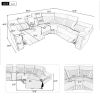 Home Theater Seating Manual Recliner with Cup Holder, Hide-Away Storage PU Reclining Sofa for Living Room, Home Theater, Gray