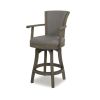 Williams 27' Swivel Counter Height Bar Stool, Heathered Grey Linen