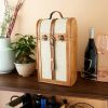 2-Bottle Vintage Trunk Wine Box by Twine®