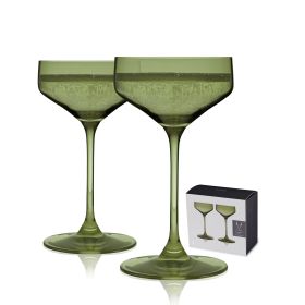 Reserve Nouveau Crystal Coupes in Sage Viski®