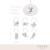 Silver Cat Wine Charms by Twine®