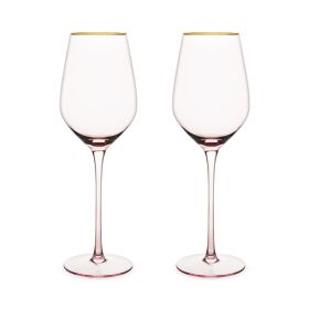 Rose Crystal White Wine Glass Set by Twine®