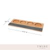 Acacia Wood Wine Flight Board by Twine®