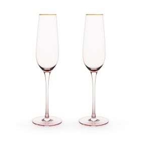 Rose Crystal Champagne Flute Set by Twine®