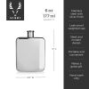 Harrison Stainless Steel Flask in Silver Viski®