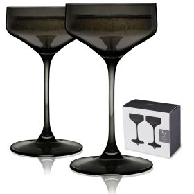 Reserve Nouveau Crystal Coupes in Smoke Viski®