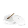 Ceramic Brie Baker & Acacia Wood Spreader Set by Twine®