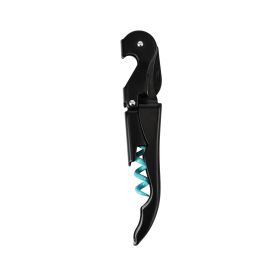 Truetap™: Double-Hinged Corkscrew in Matte Black with Blue W