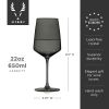 Reserve Nouveau Crystal Wine Glasses in Smoke Viski®