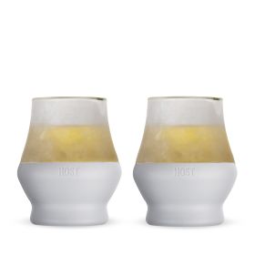 Glass FREEZE™ Sipping Glass (set of two) in Gray by HOST®