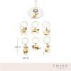 Gold Cat Wine Charms by Twine®