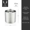 Harrison Insulated Ice Bucket in Stainless Steel Viski