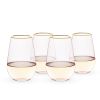 Rose 18 oz. Crystal Stemless Wine Glass Set of 4 by TwineÂ®