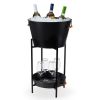 Black Beverage Tub with Stand & Tray by Twine Living®