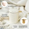 Annette™ Knit Ceramic Tea Mug & Infuser by Pinky Up®