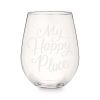 My Happy Place Stemless Wine Glass by Twine®