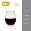 Vino Stemless Red Wine Glass by True set of 4