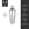 Irving Hammered Cocktail Shaker In Stainless Steel Viski®