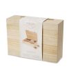 Wood Wine Box with Set of 2 Stemless Glasses by Twine Living