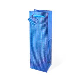 Blue Holographic Single-bottle Wine Bag by Cakewalk