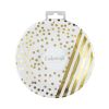 Gold Striped and Dot 7" Paper Plate Set of 8