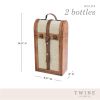 2-Bottle Vintage Trunk Wine Box by Twine®