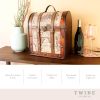 6 Bottle Old World Wooden Wine Box by Twine®