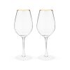 Gilded Stemmed Wine Glass Set by Twine