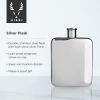 Harrison Stainless Steel Flask in Silver Viski®