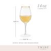 Gilded Stemmed Wine Glass Set by Twine