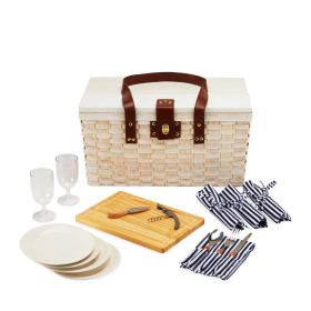 Tahoe Cream Picnic Basket for Four by Twine Living®